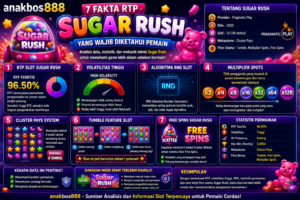 anakbos888 RTP Sugar Rush volatilitas tinggi multiplier spots statistik permainan